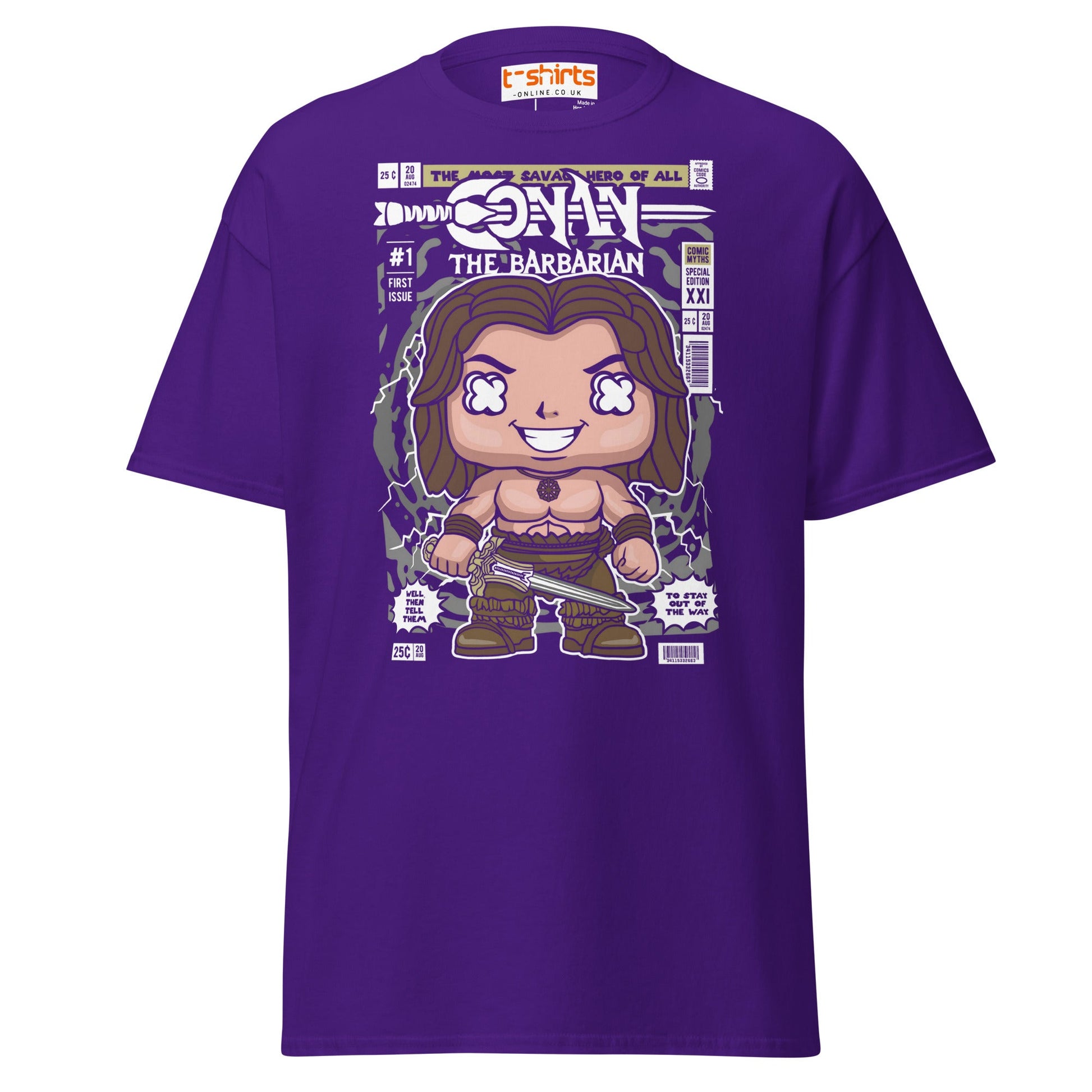 Conan the Barbarian Funko Style T-Shirt - Purple - T-Shirts Online