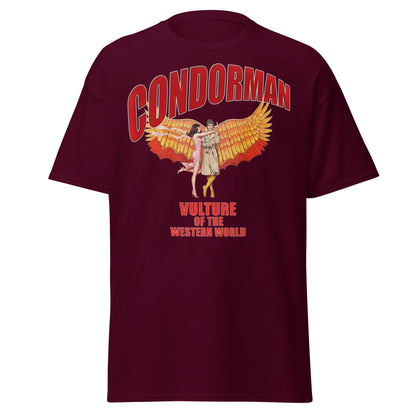 Condorman T-Shirt | Vulture of the Western World Retro Tee - Maroon - T-Shirts Online