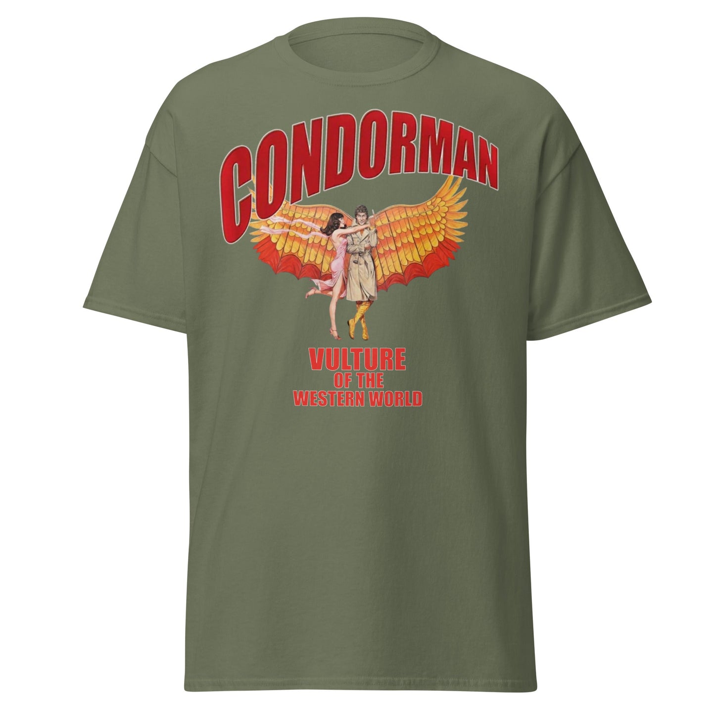 Condorman T-Shirt | Vulture of the Western World Retro Tee - Military Green - T-Shirts Online