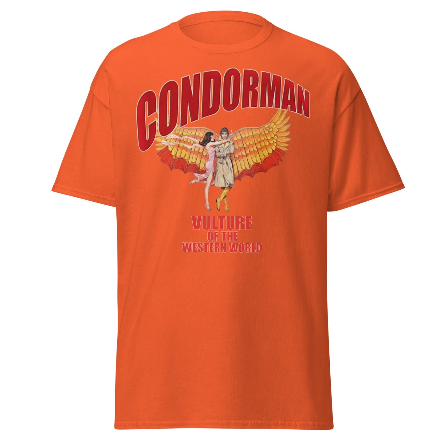 Condorman T-Shirt | Vulture of the Western World Retro Tee - Orange - T-Shirts Online