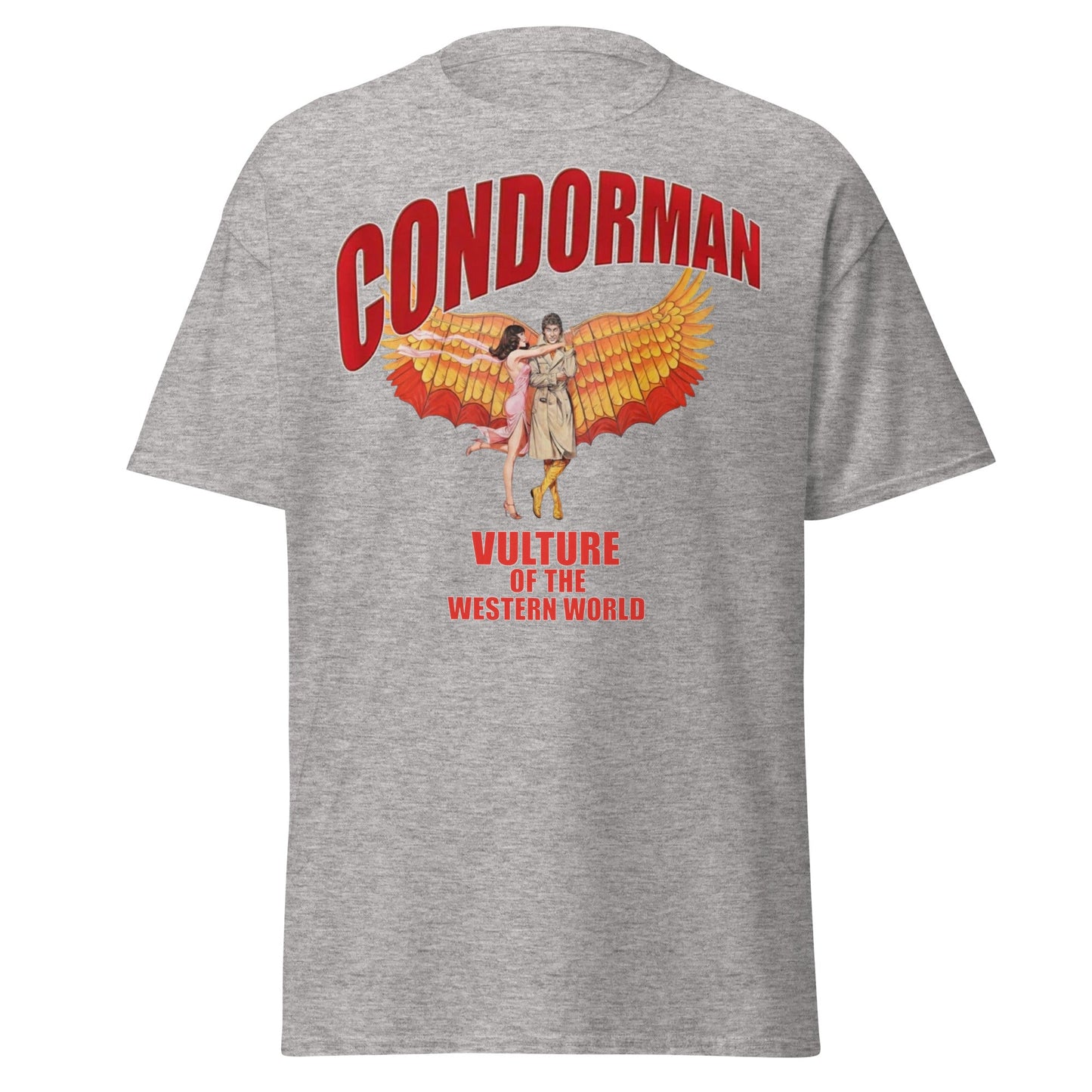 Condorman T-Shirt | Vulture of the Western World Retro Tee - Sport Grey - T-Shirts Online