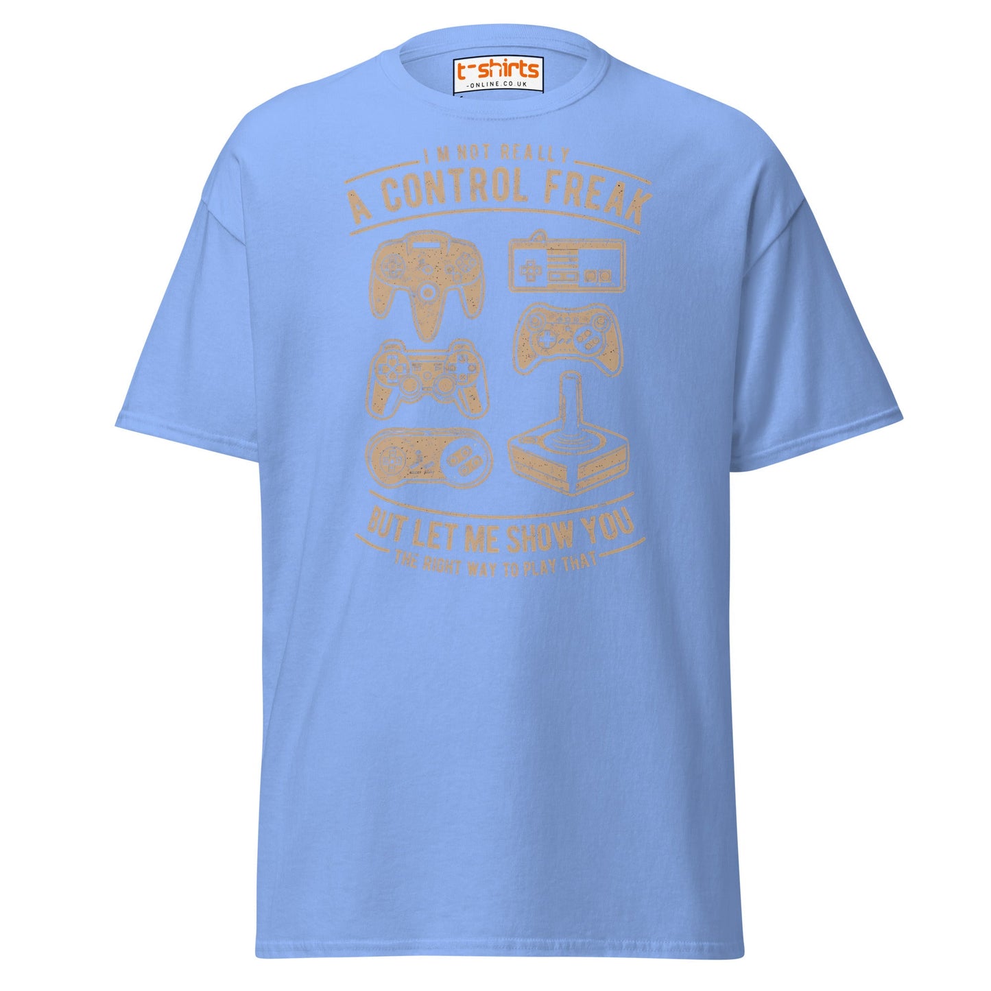 Control Freak Gamer T-Shirt – Retro Gaming Tee - Carolina Blue - T-Shirts Online
