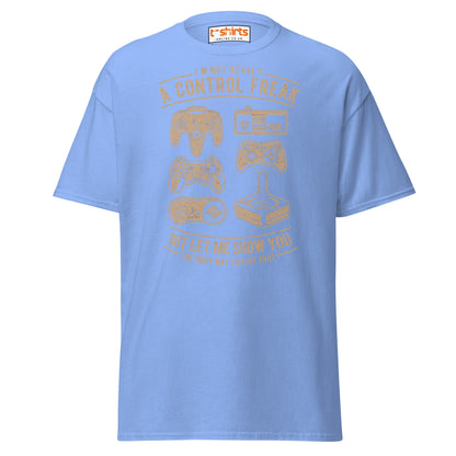 Control Freak Gamer T-Shirt – Retro Gaming Tee - Carolina Blue - T-Shirts Online