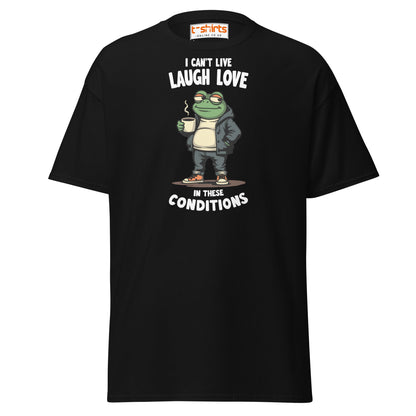 Cool Frog Coffee T-Shirt | Funny Frog Tee - Black - T-Shirts Online