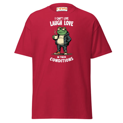 Cool Frog Coffee T-Shirt | Funny Frog Tee - Cardinal - T-Shirts Online