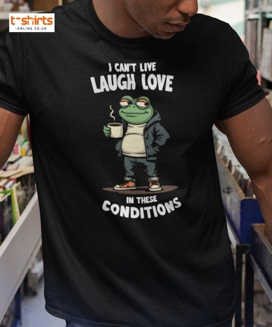 Cool Frog Coffee T-Shirt | Funny Frog Tee - Maroon - T-Shirts Online