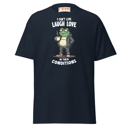 Cool Frog Coffee T-Shirt | Funny Frog Tee - Navy - T-Shirts Online
