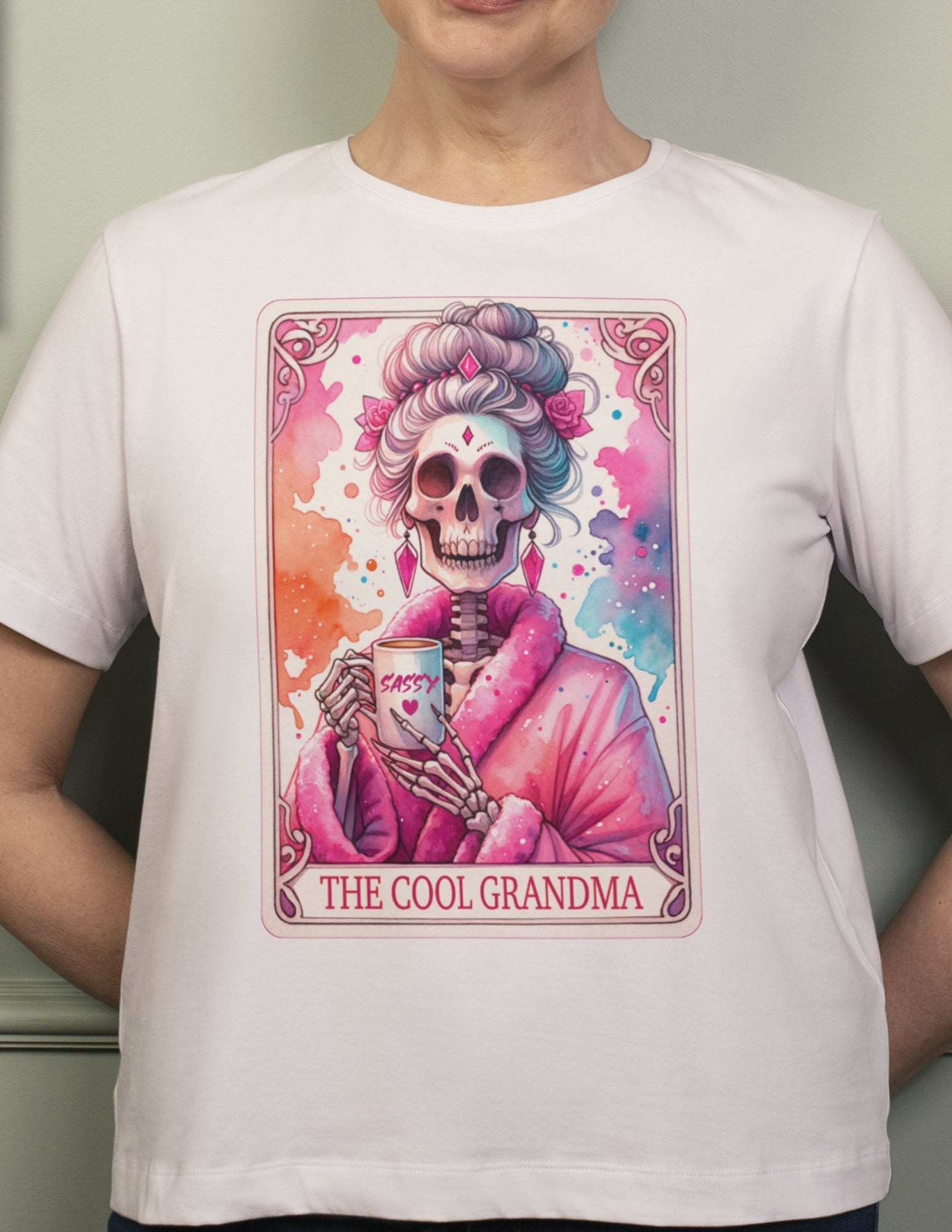 Cool Grandma Tarot | Tarot Card T-Shirt - Black - T-Shirts Online