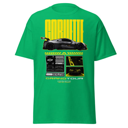 Corvette Grand Tour Racing GT3 Car Fan T-Shirt - Irish Green - T-Shirts Online