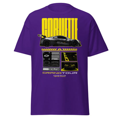 Corvette Grand Tour Racing GT3 Car Fan T-Shirt - Purple - T-Shirts Online