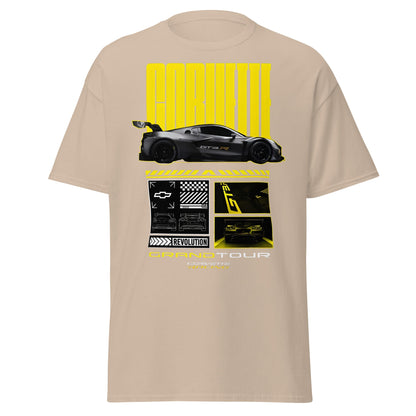 Corvette Grand Tour Racing GT3 Car Fan T-Shirt - Sand - T-Shirts Online