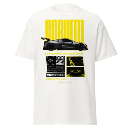 Corvette Grand Tour Racing GT3 Car Fan T-Shirt - White - T-Shirts Online