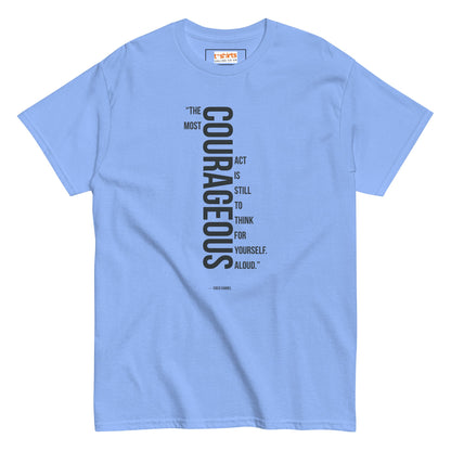 Courageous T-Shirt | Famous Quote Tee - Carolina Blue - T-Shirts Online