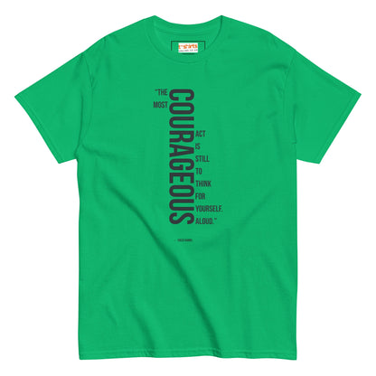 Courageous T-Shirt | Famous Quote Tee - Irish Green - T-Shirts Online
