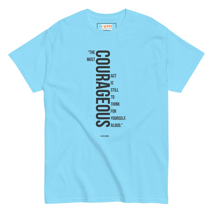 Courageous T-Shirt | Famous Quote Tee - Sky - T-Shirts Online