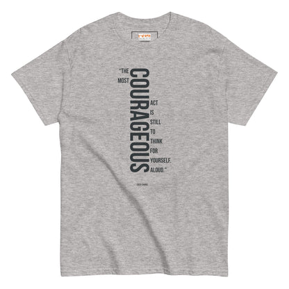 Courageous T-Shirt | Famous Quote Tee - Sport Grey - T-Shirts Online