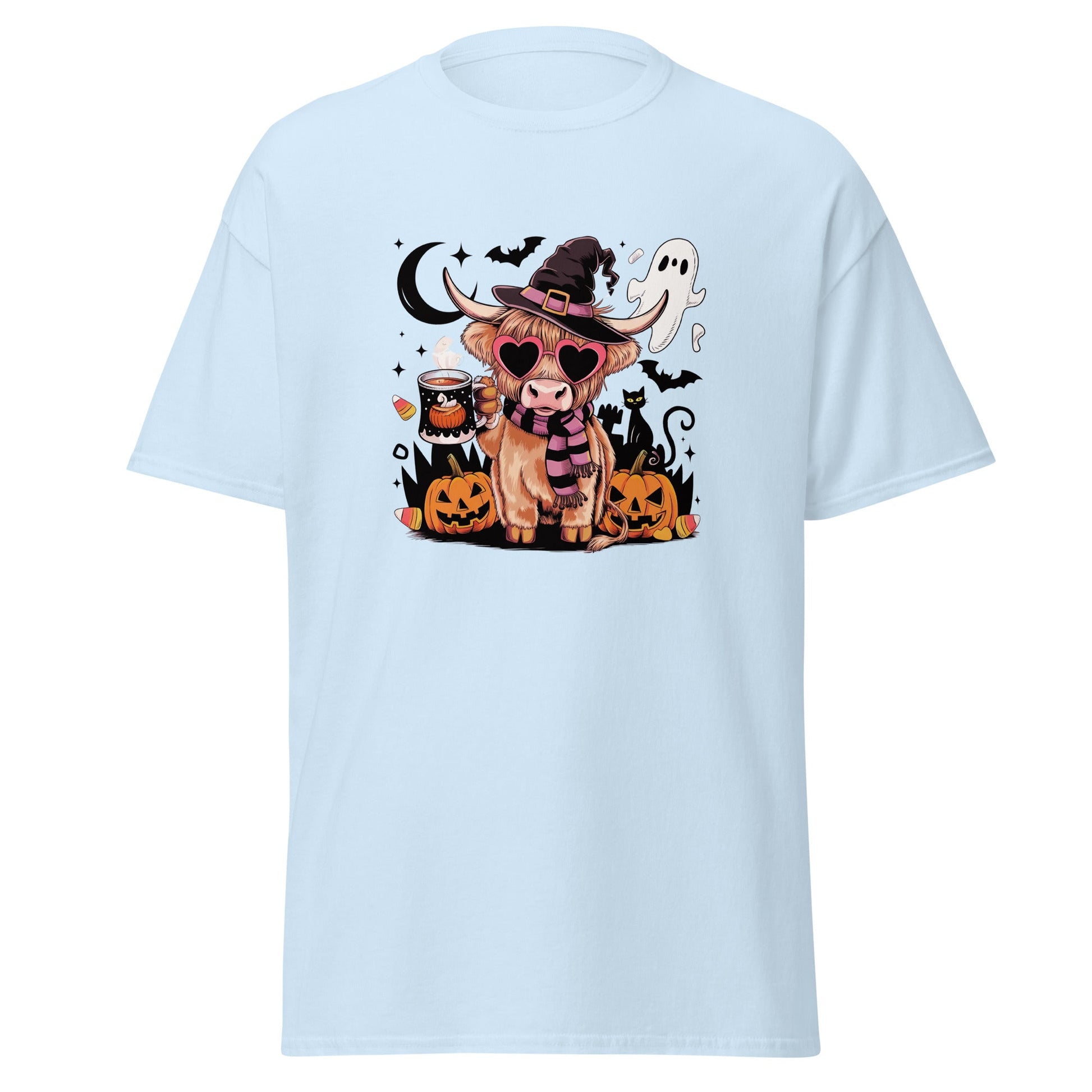 Cow Halloween | Cow T-Shirt - Light Blue - T-Shirts Online