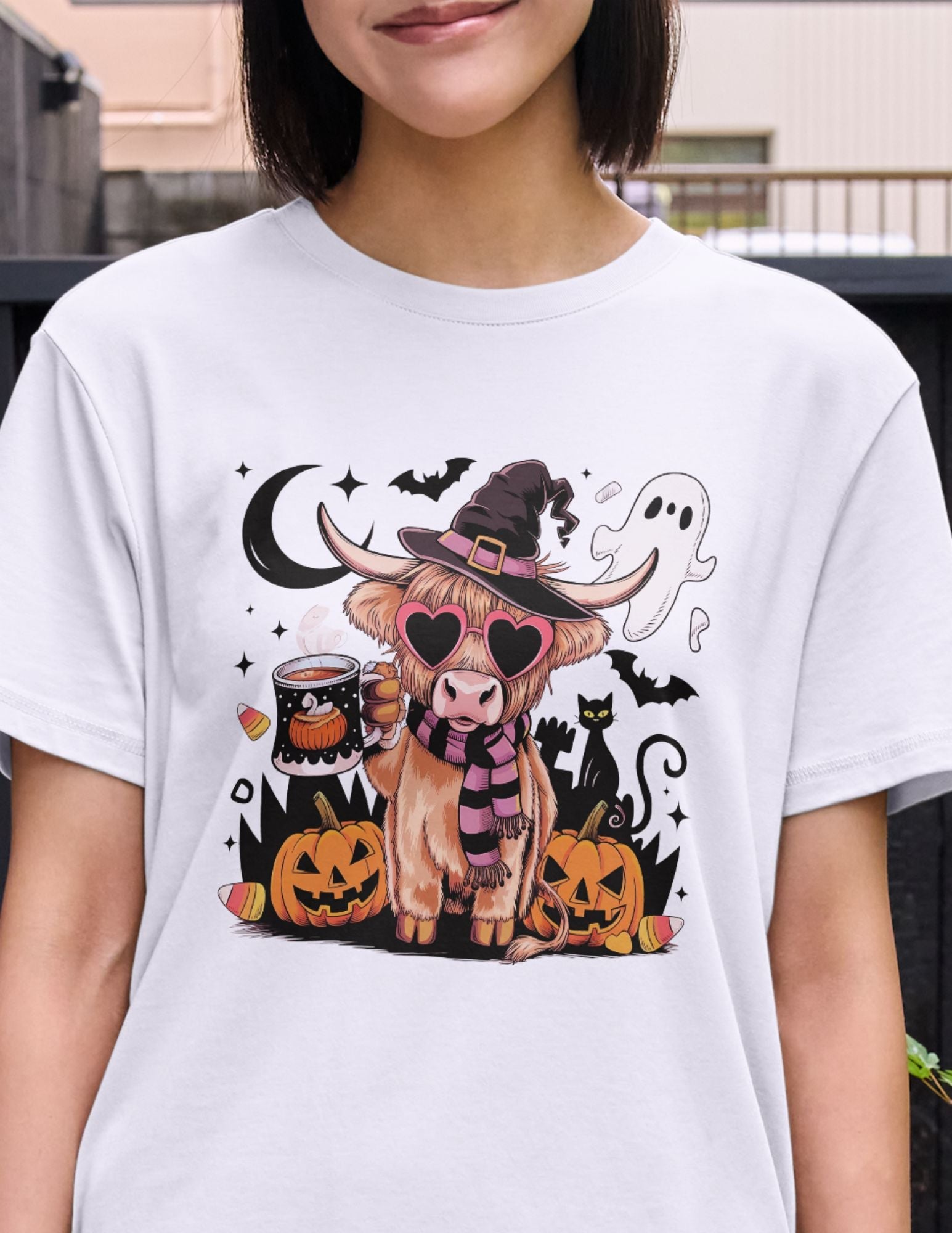 Cow Halloween | Cow T-Shirt - Black - T-Shirts Online
