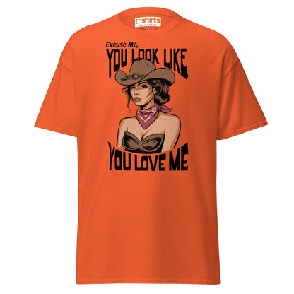 Cowgirl You Look Like You Love Me T-Shirt - Orange - T-Shirts Online