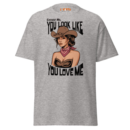 Cowgirl You Look Like You Love Me T-Shirt - Sport Grey - T-Shirts Online