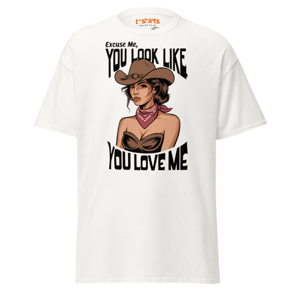 Cowgirl You Look Like You Love Me T-Shirt - White - T-Shirts Online