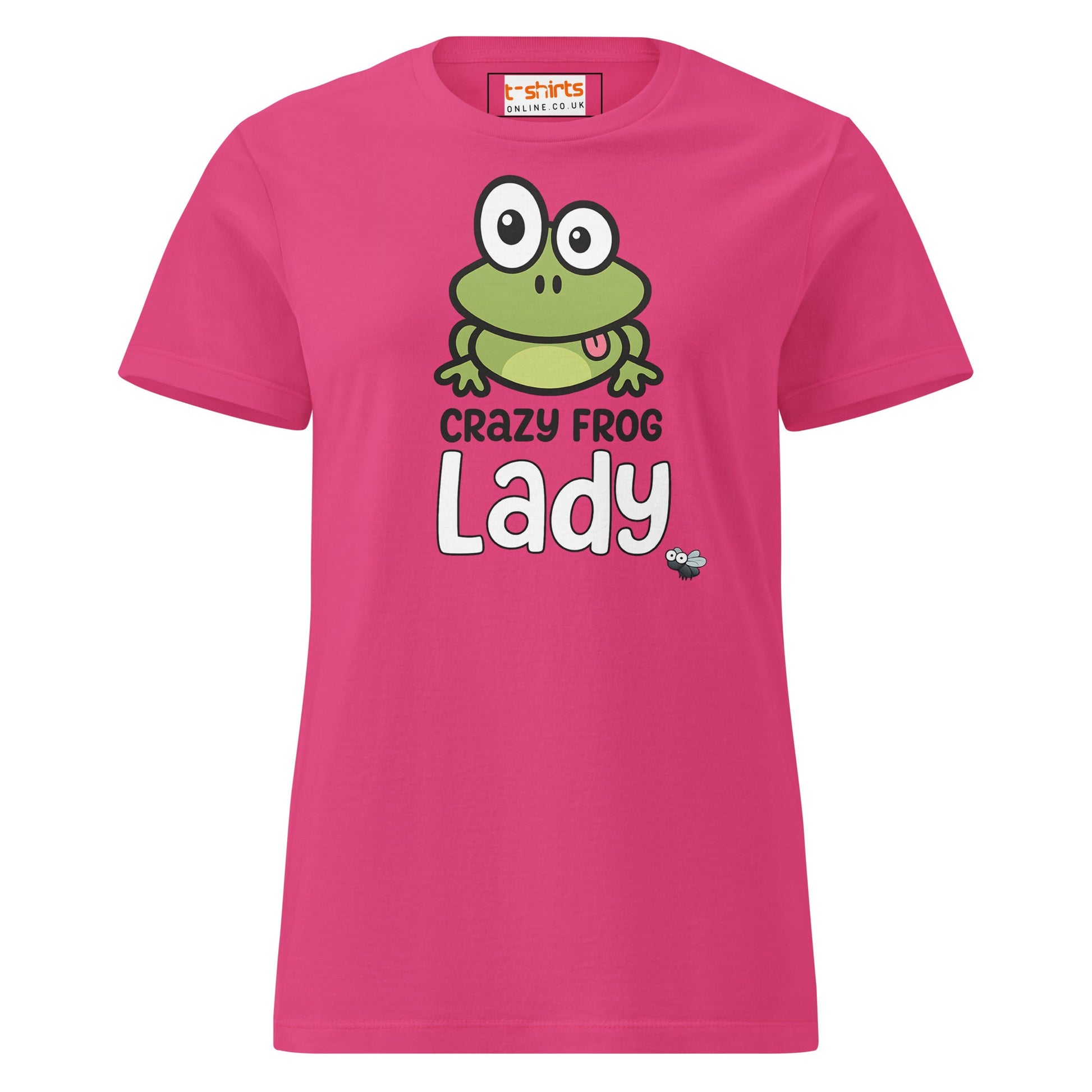 Crazy Frog Lady T-Shirt – Funny Cartoon Animal Tee - Heliconia - T-Shirts Online