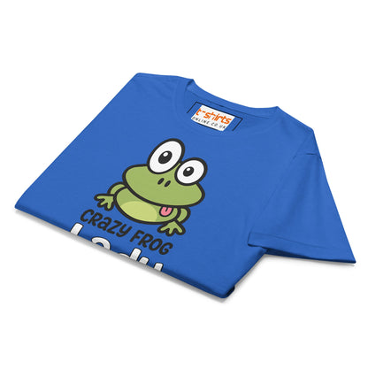 Crazy Frog Lady T-Shirt – Funny Cartoon Animal Tee - Navy - T-Shirts Online