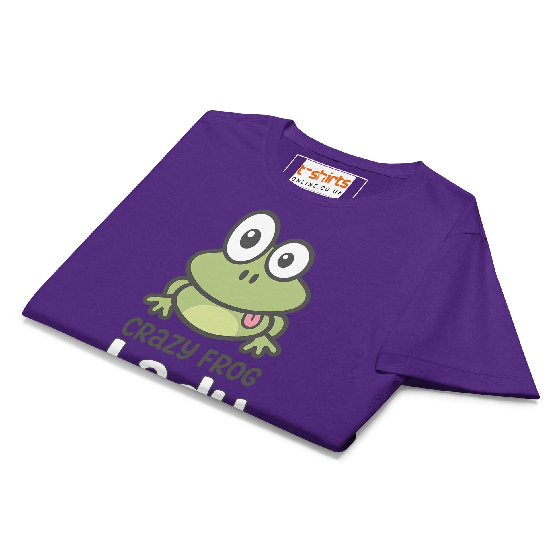 Crazy Frog Lady T-Shirt – Funny Cartoon Animal Tee - Navy - T-Shirts Online