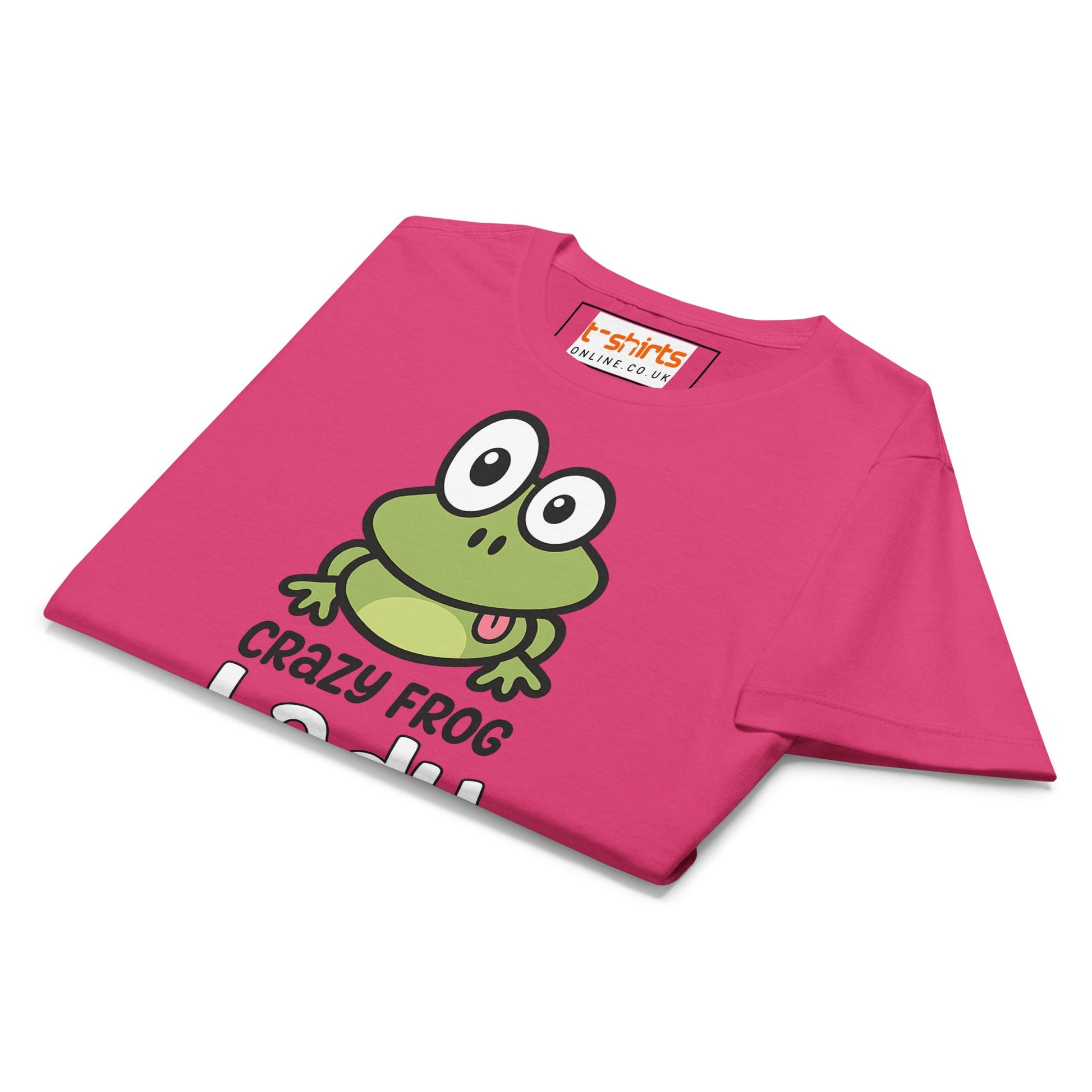 Crazy Frog Lady T-Shirt – Funny Cartoon Animal Tee - Navy - T-Shirts Online