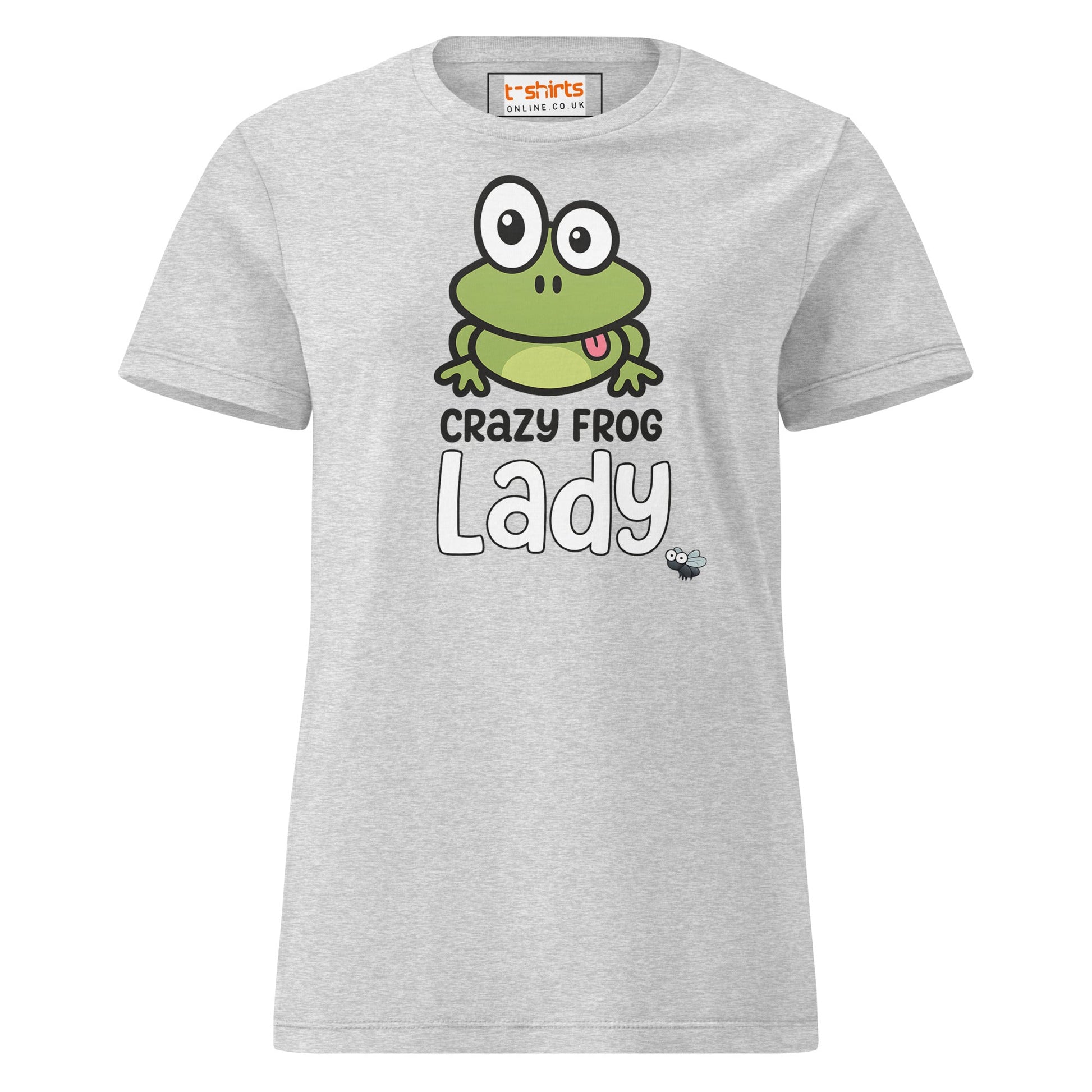 Crazy Frog Lady T-Shirt – Funny Cartoon Animal Tee - RS Sport Grey - T-Shirts Online