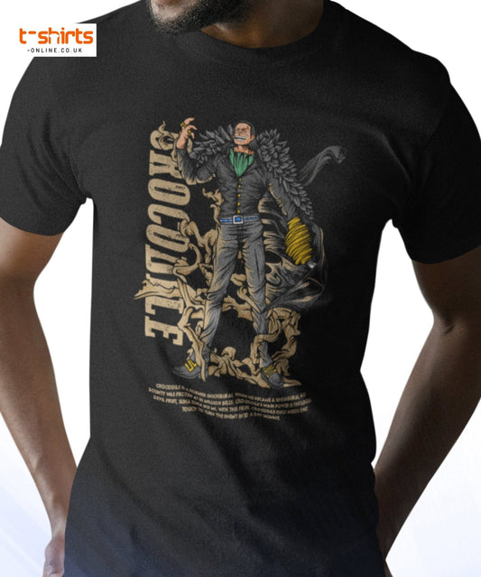 Crocodile T-Shirt | Desert King Anime Villain Tee - Maroon - T-Shirts Online