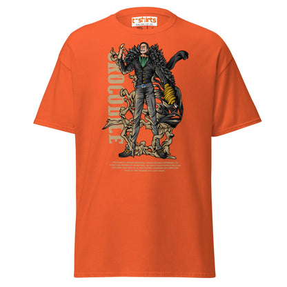 Crocodile T-Shirt | Desert King Anime Villain Tee - Orange - T-Shirts Online