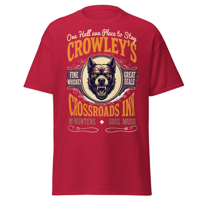 Crowley's Crossroads Inn T-Shirt | Supernatural Fan Apparel - Cardinal - T-Shirts Online