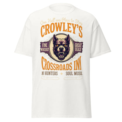 Crowley's Crossroads Inn T-Shirt | Supernatural Fan Apparel - White - T-Shirts Online