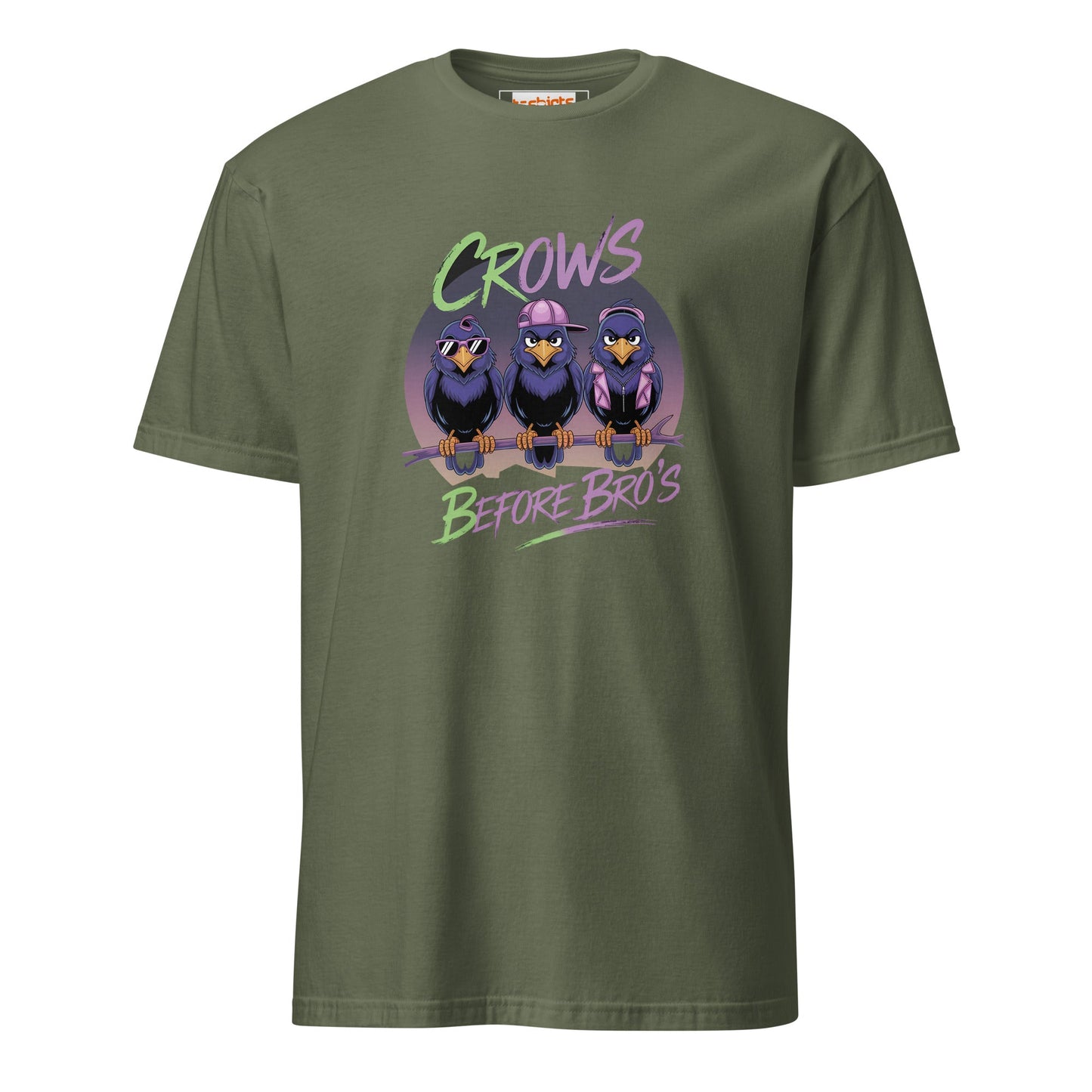 Crows Bedfore Bro's T-Shirt | Funny Game of Thrones Tee - Military Green - T-Shirts Online