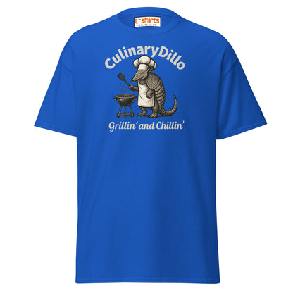 CulinaryDillo BBQ Armadillo T-Shirt – Grill & Chill Tee - Royal - T-Shirts Online