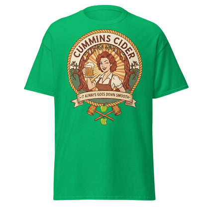 Cummins Cider T-Shirt – Funny Vintage Cider Parody Tee - Irish Green - T-Shirts Online