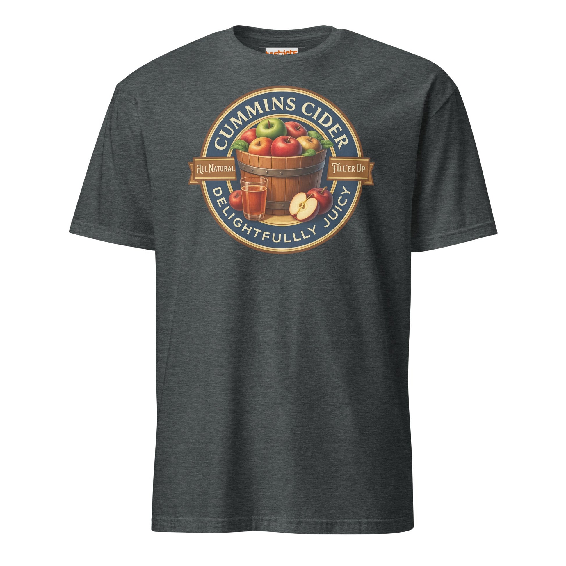 Cummins Cider T-Shirt | Hilarious Adult Cider Pun Tee - Dark Heather - T-Shirts Online
