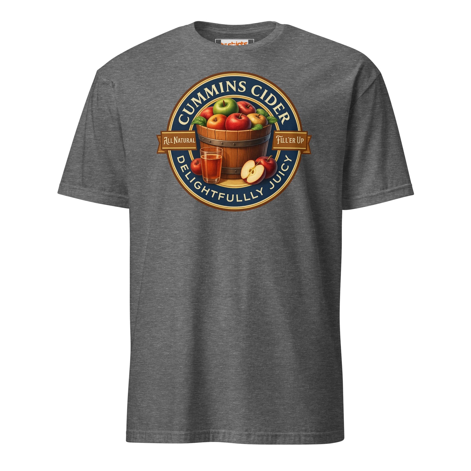 Cummins Cider T-Shirt | Hilarious Adult Cider Pun Tee - Graphite Heather - T-Shirts Online
