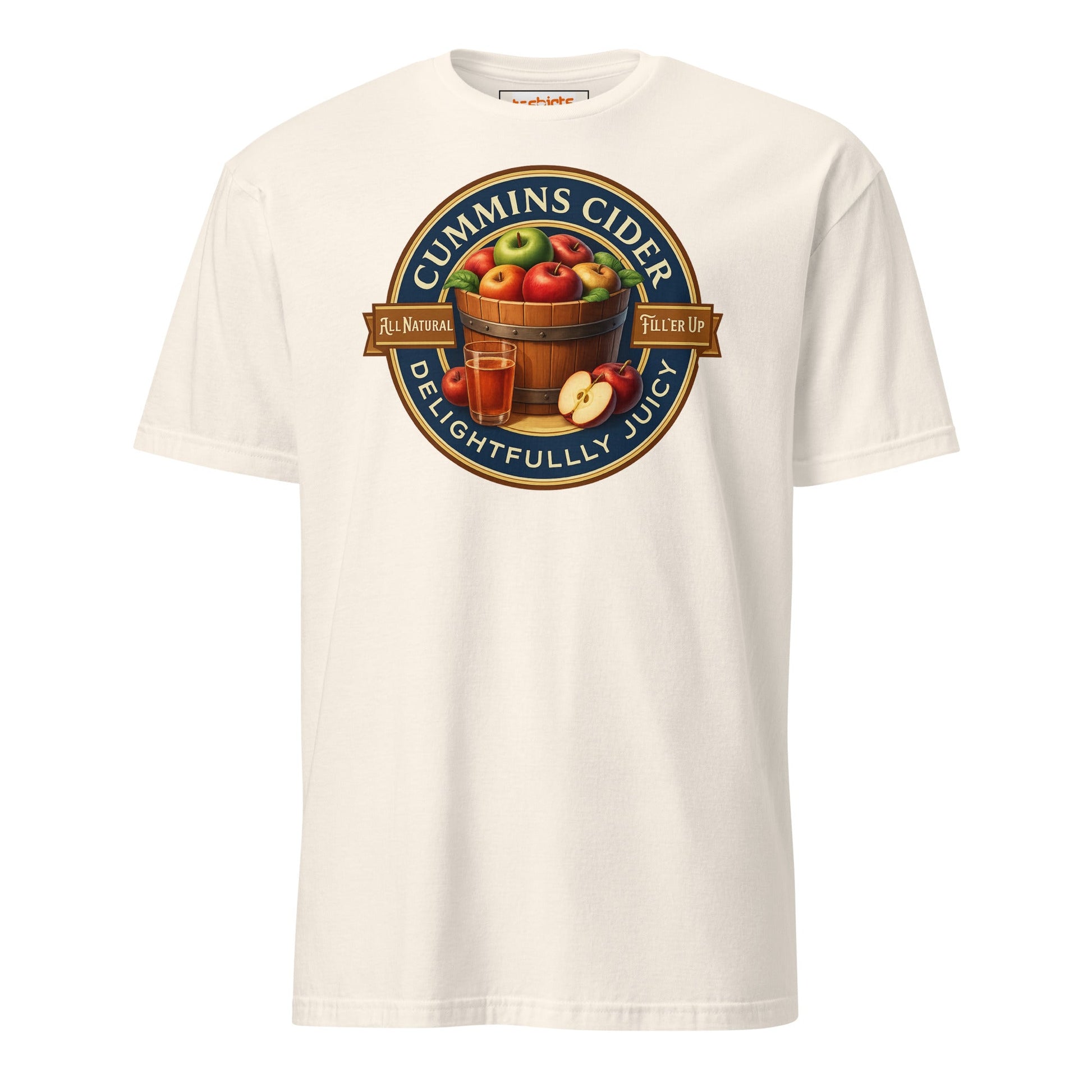 Cummins Cider T-Shirt | Hilarious Adult Cider Pun Tee - Natural - T-Shirts Online