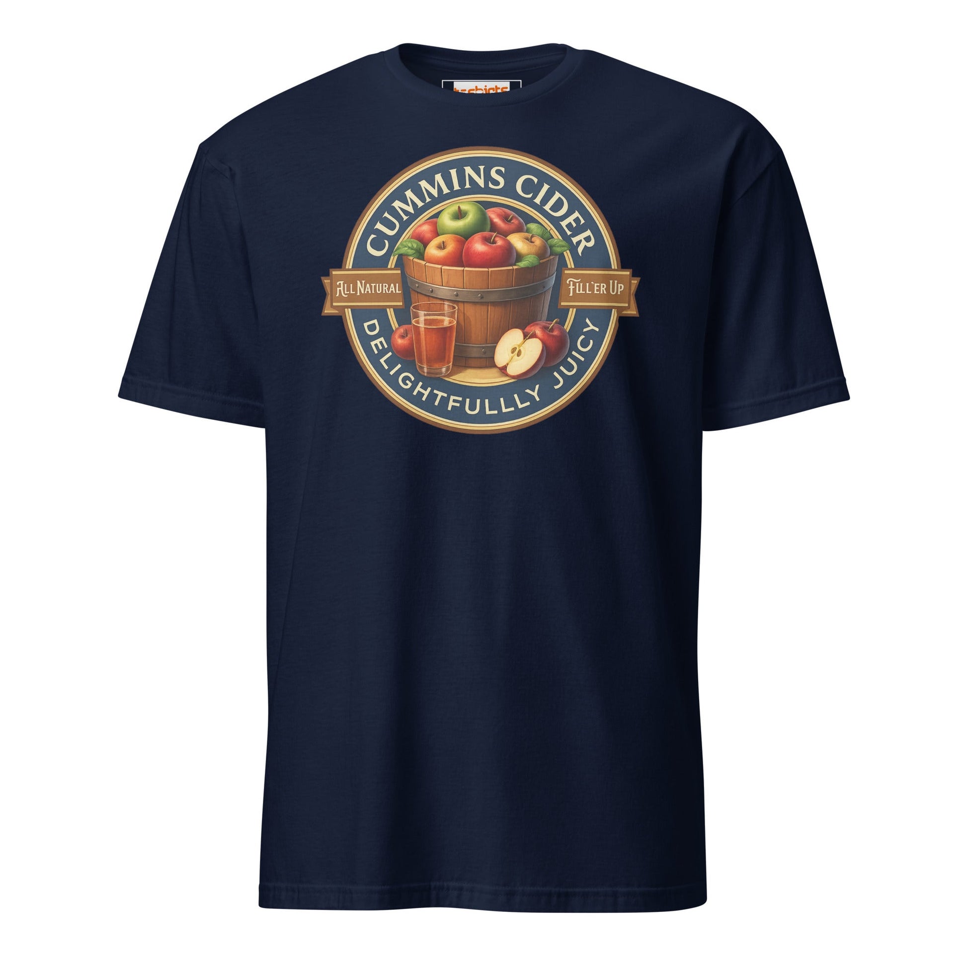 Cummins Cider T-Shirt | Hilarious Adult Cider Pun Tee - Navy - T-Shirts Online