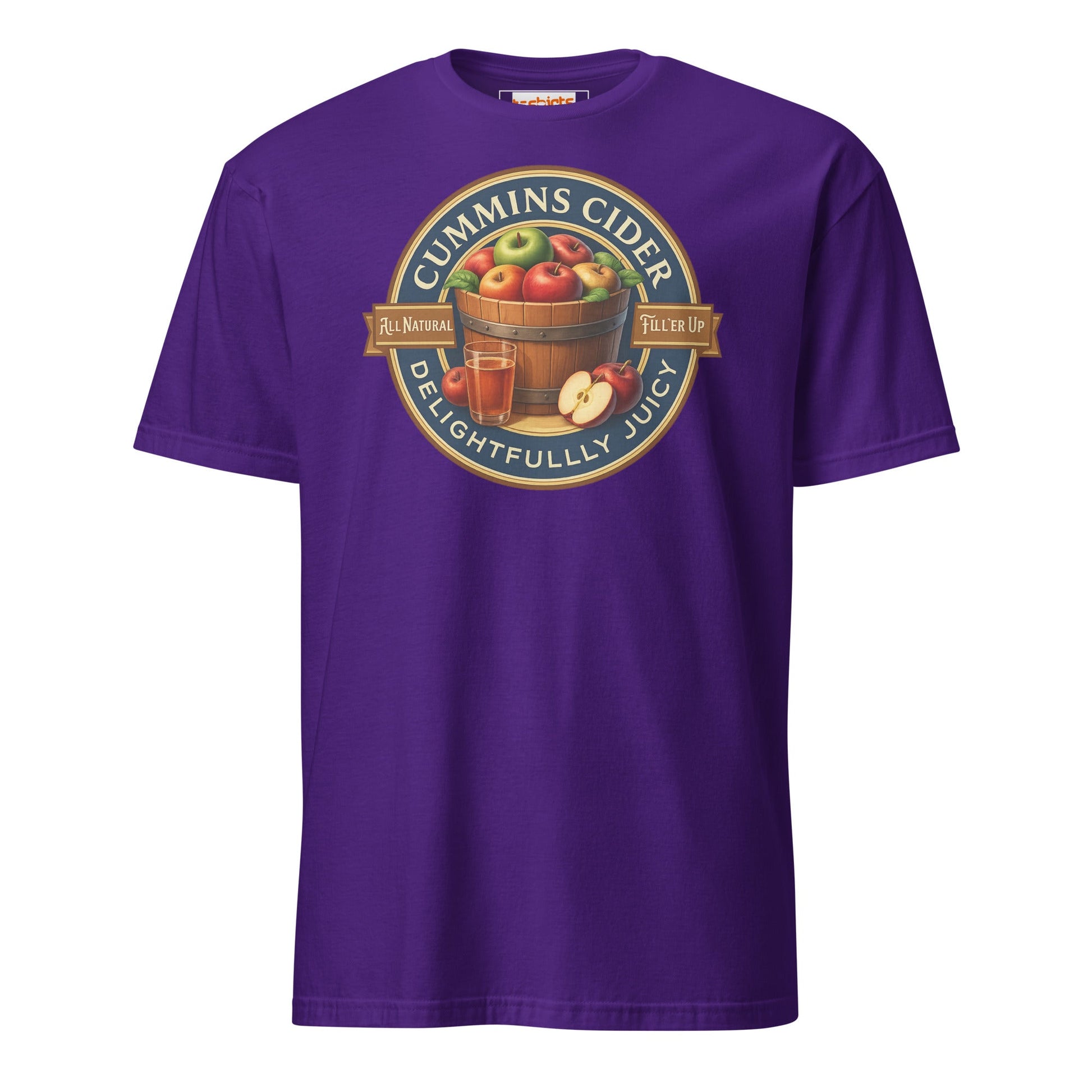 Cummins Cider T-Shirt | Hilarious Adult Cider Pun Tee - Purple - T-Shirts Online