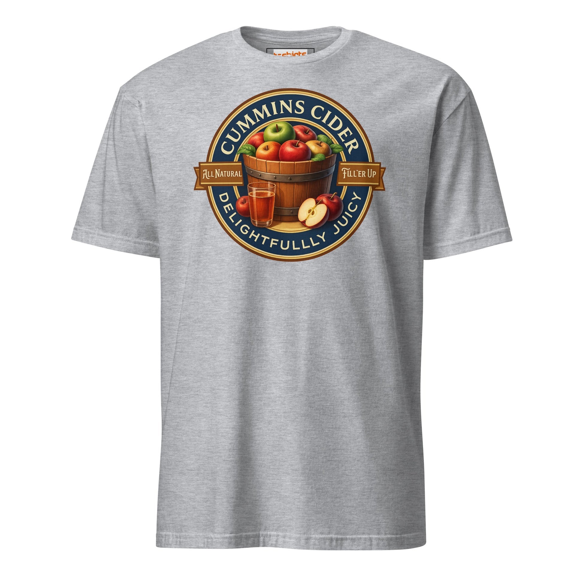 Cummins Cider T-Shirt | Hilarious Adult Cider Pun Tee - Sport Grey - T-Shirts Online
