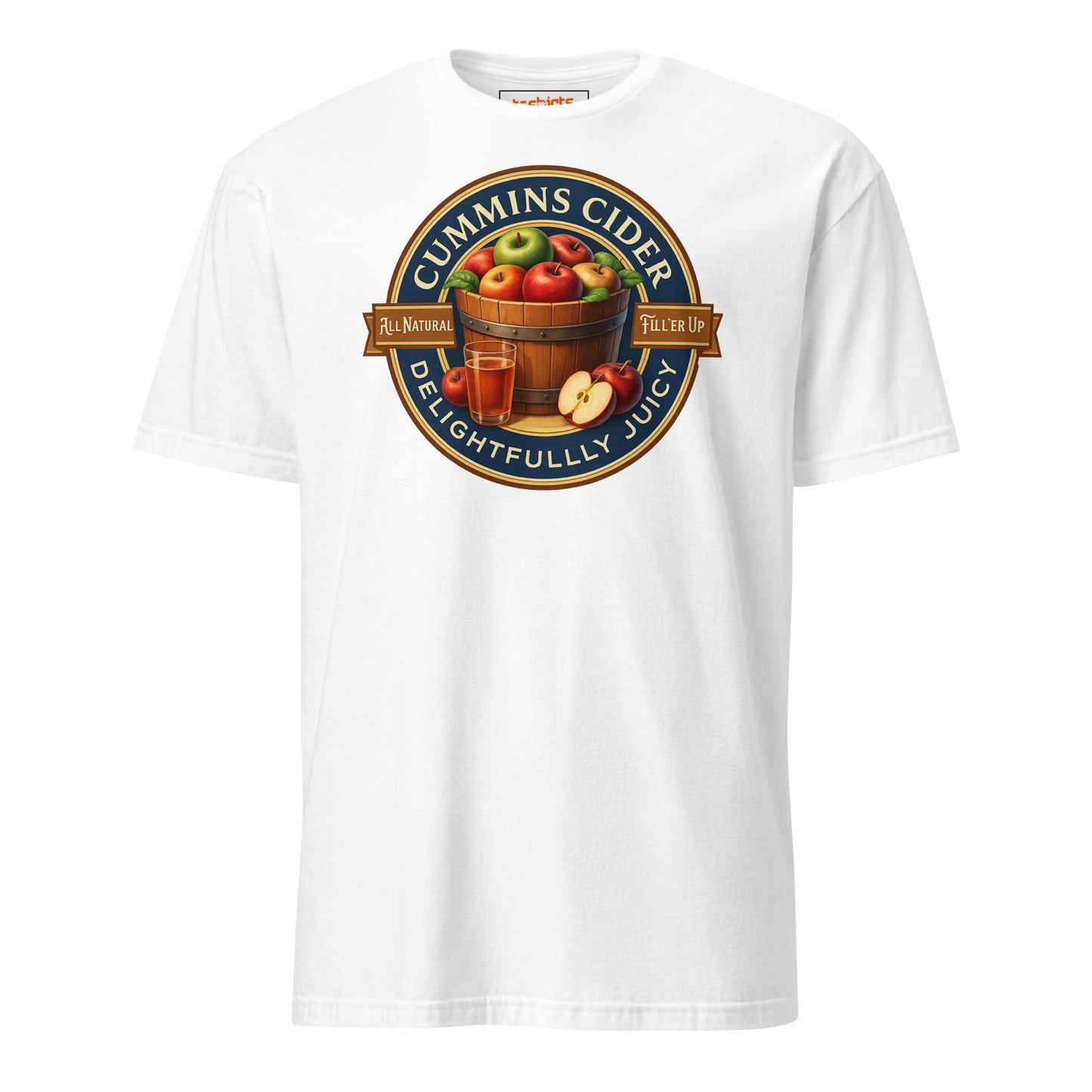 Cummins Cider T-Shirt | Hilarious Adult Cider Pun Tee - White - T-Shirts Online