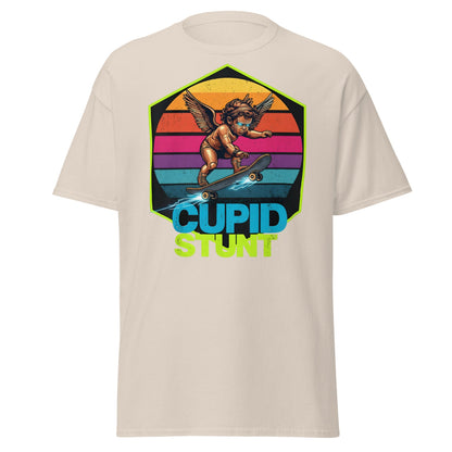 Cupid Stunt T-Shirt - Funny Skateboarding Angel Tee - Natural - T-Shirts Online