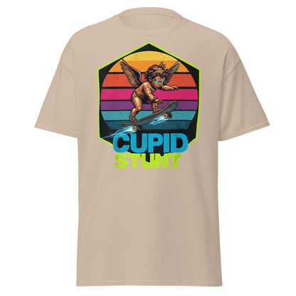 Cupid Stunt T-Shirt - Funny Skateboarding Angel Tee - Sand - T-Shirts Online