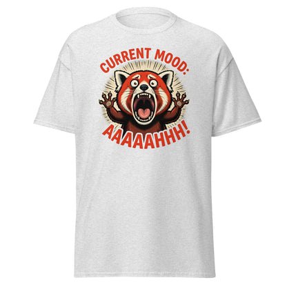 Current Mood AAAAHHHH Red Panda T-Shirt Funny - Ash - T-Shirts Online