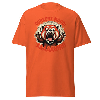 Current Mood AAAAHHHH Red Panda T-Shirt Funny - Orange - T-Shirts Online