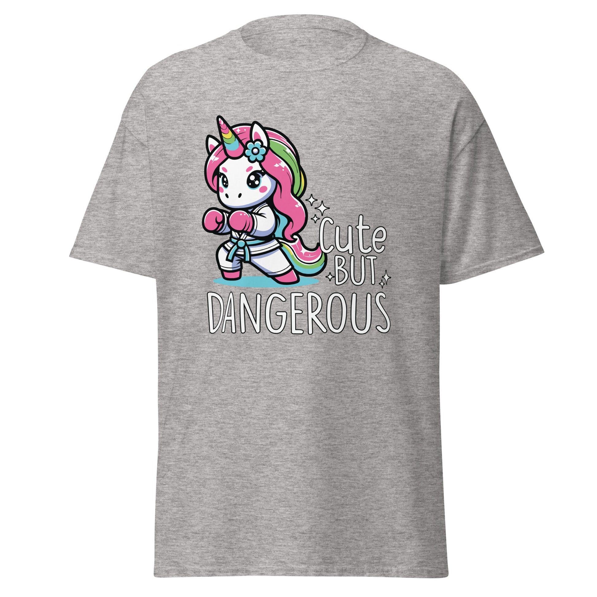 Cute but Dangerous | Unicorn T-Shirt - Sport Grey - T-Shirts Online