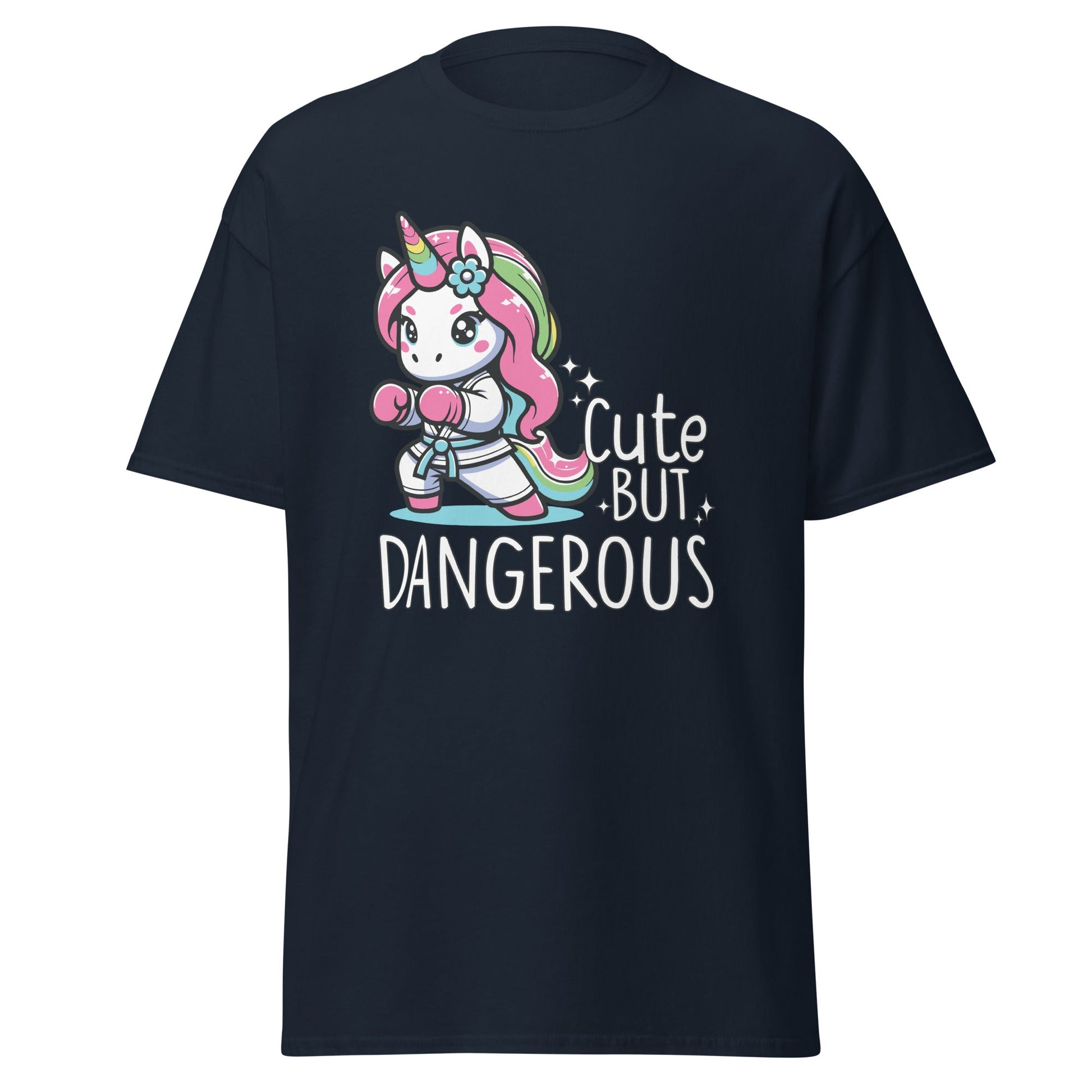 Cute but Dangerous | Unicorn T-Shirt - Navy - T-Shirts Online